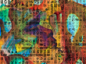 Mosaic silhouette abstract mango photo collage contact sheets FINAL