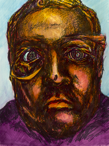 Abstract Self Potrait 16x12 Marc  Melis   2025061 Print