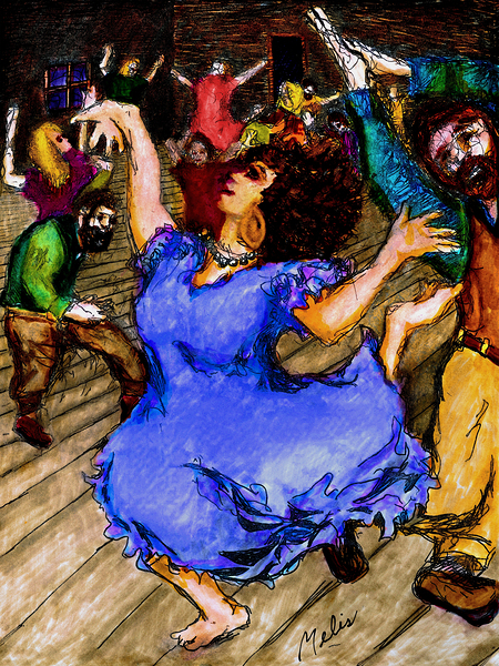 REVELRY 3  --- blueish-purple --- 60 x 80 Print