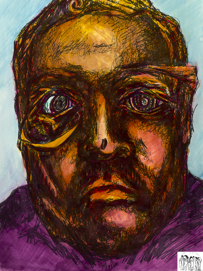 Abstract Self Potrait 16x12 Marc  Melis   2025061  Print