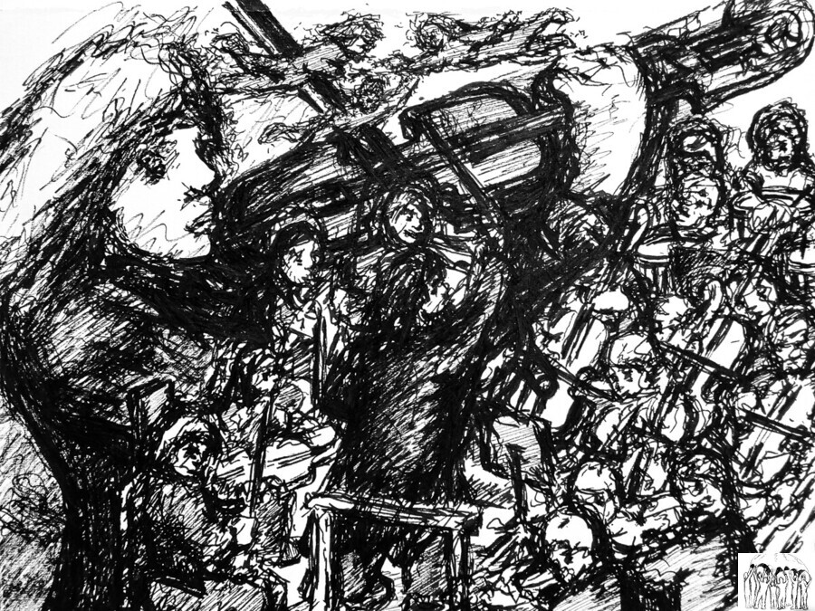 Violinist with Orchestra  Print