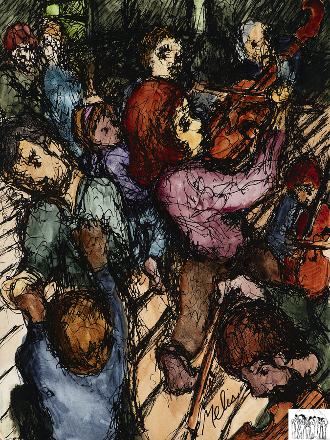 Shtetl Violinist  16x12 Marc  Melis   20250617  Print