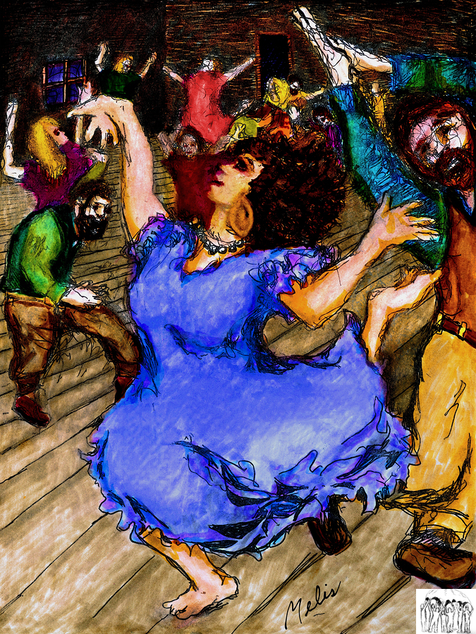 REVELRY 3  --- blueish-purple --- 60 x 80  Print