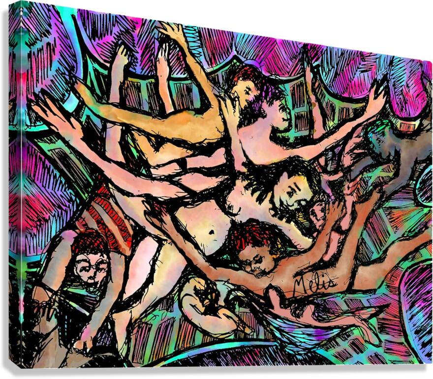 Falling Into Graceland   muted final 6 Canvas Print