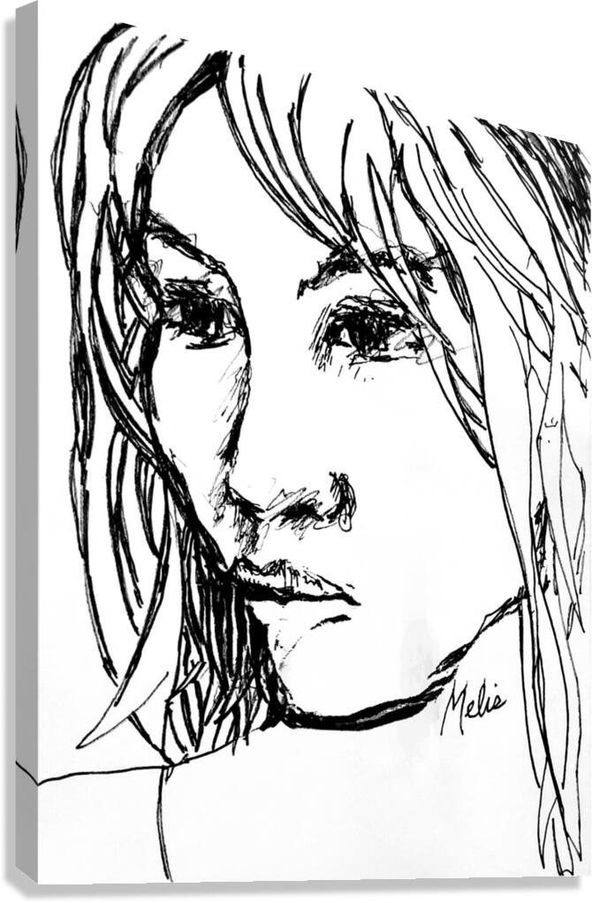 Sketch Portrait | Marc Melis Canvas Print