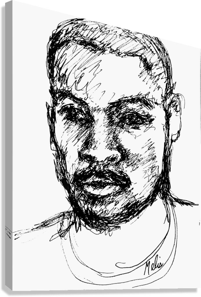 Sketch Portrait | Marc Melis Canvas Print