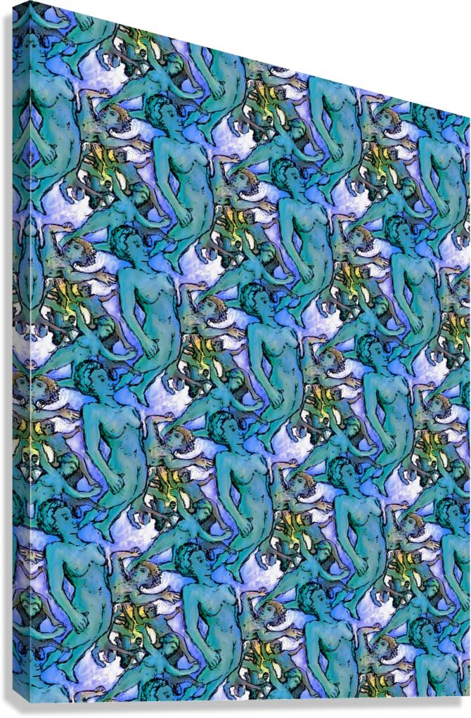 Free fall I     FINAL Patinated copper background Canvas Print