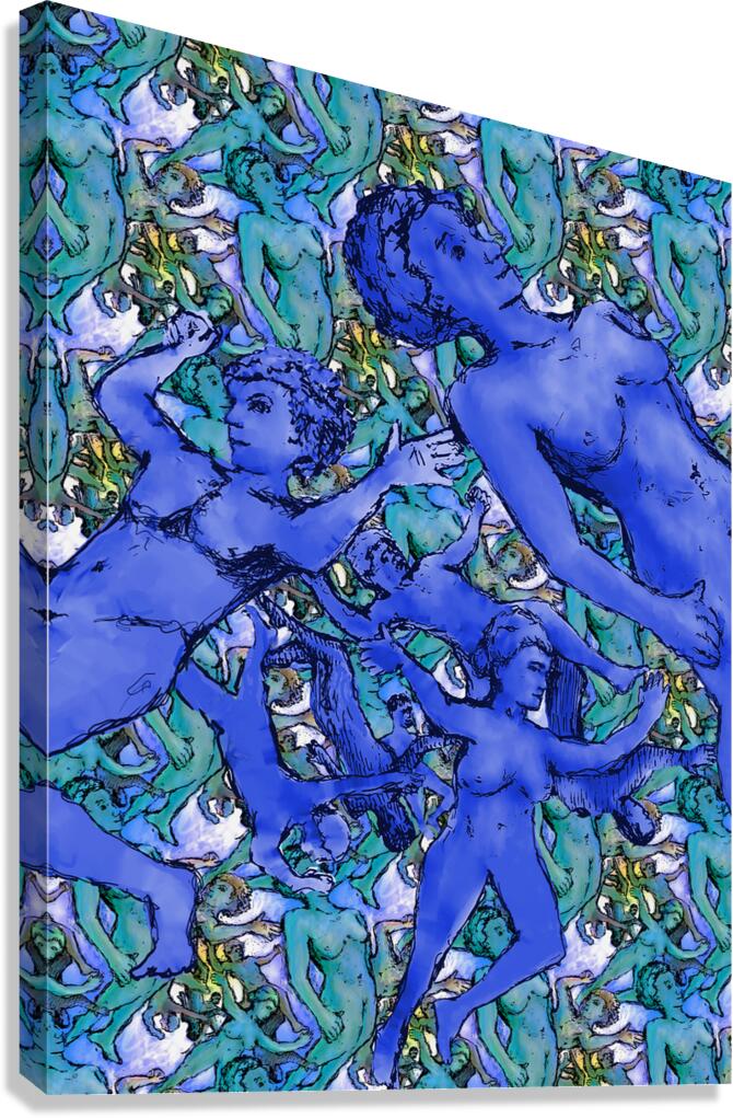 Free fall I     FINAL Patinated copper background Canvas Print