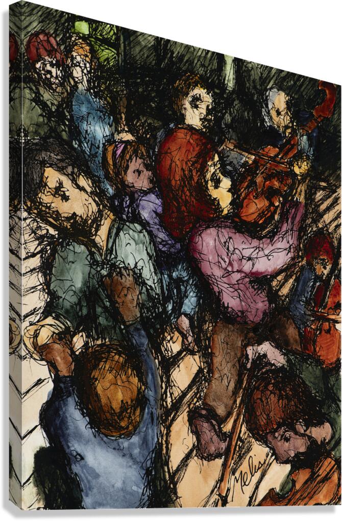 Shtetl Violinist  16x12 Marc  Melis   20250617 Canvas Print