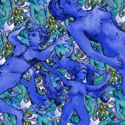 Free fall I     FINAL Patinated copper background