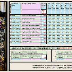 Art Fair 9-2025 Pricing Summary Sheet   Regular Pric