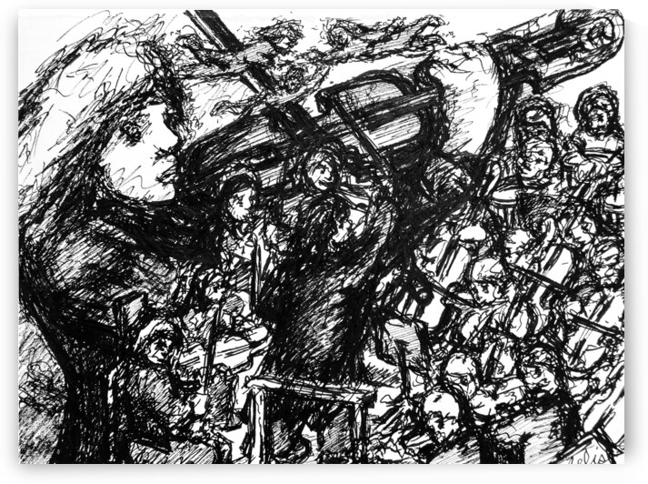 Violinist with Orchestra by Marc Melis