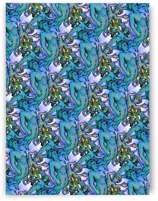 Free fall I     FINAL Patinated copper background by Marc Melis