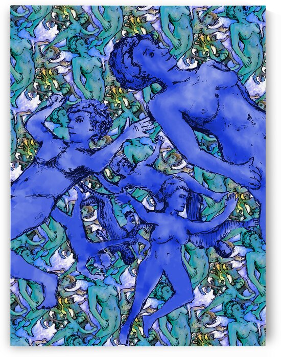 Free fall I     FINAL Patinated copper background by Marc Melis