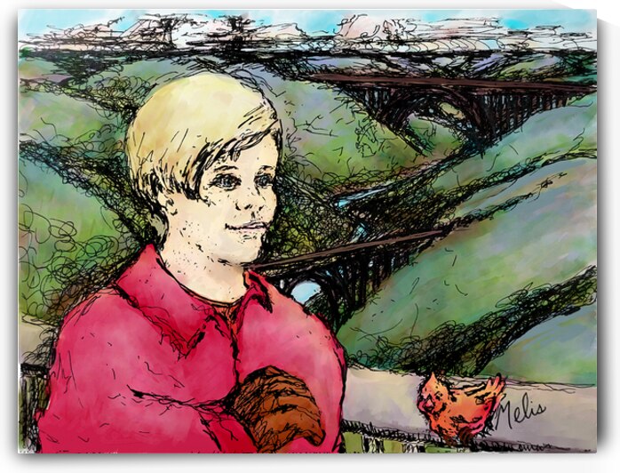 Child at New River   final 9 1 2024 final x 2 w by Marc Melis