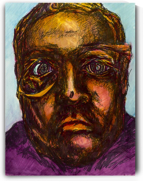 Abstract Self Potrait 16x12 Marc  Melis   2025061 by Marc Melis