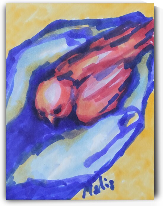 3 by 4 aspect ratio     Hands Hoding Bird     202 by Marc Melis