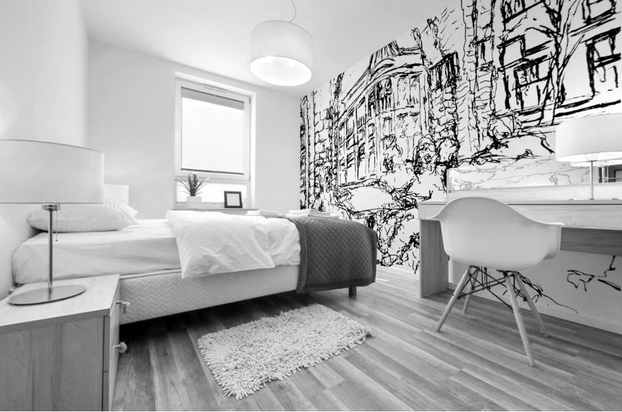 Weatherford Hote   Flagstaff   Black and White Mural print