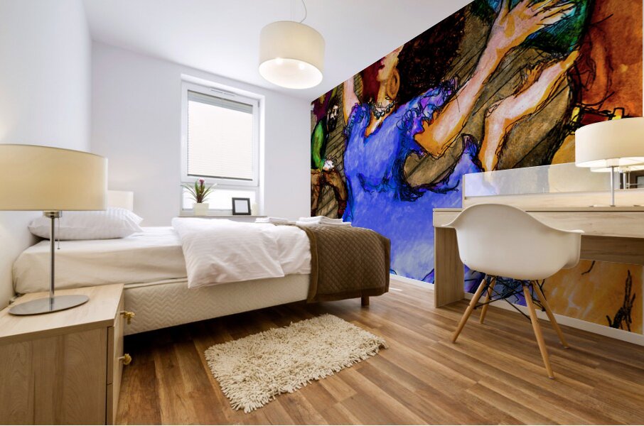 REVELRY 3  --- blueish-purple --- 60 x 80 Mural print