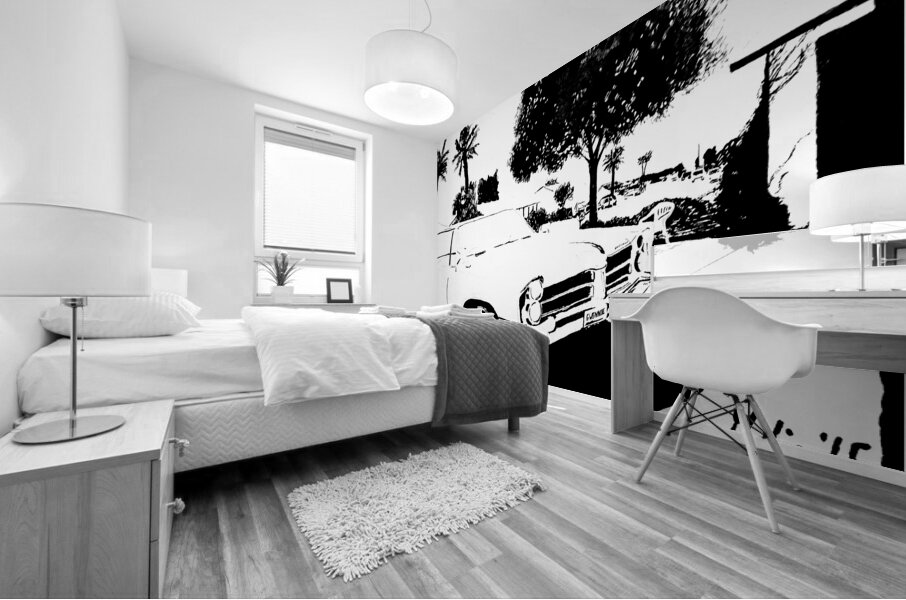 Hooptie - black and white -  PSX 20250302 042229 Mural print