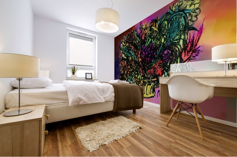 Wildflower Bouquet FINAL signed  2 Mural print