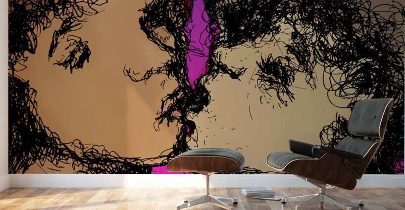 Lovers Kissing with purple background   FINAL cop Wall Murals