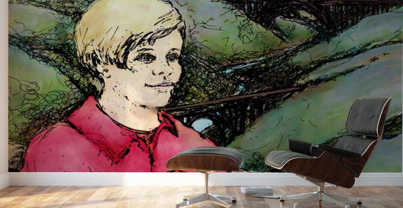 Child at New River   final 9 1 2024 final x 2 w Wall Murals