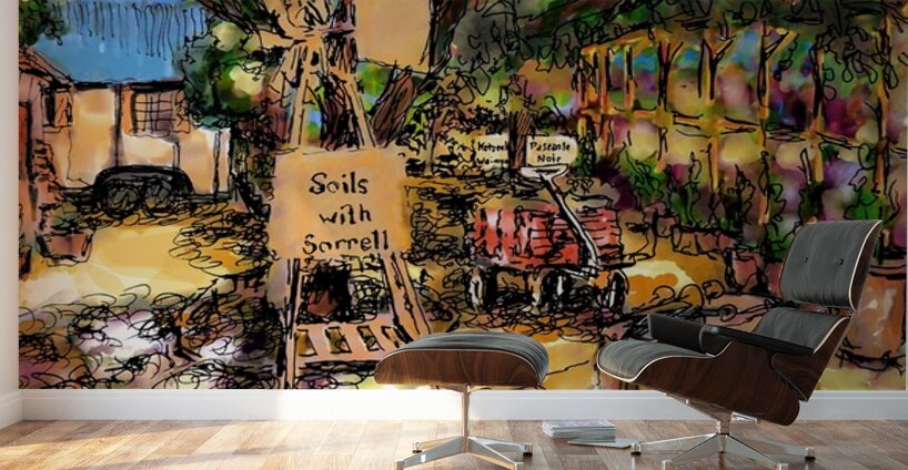 3 by 4 aspect ratio --- original jpg from photo of black and white micron Wall Murals