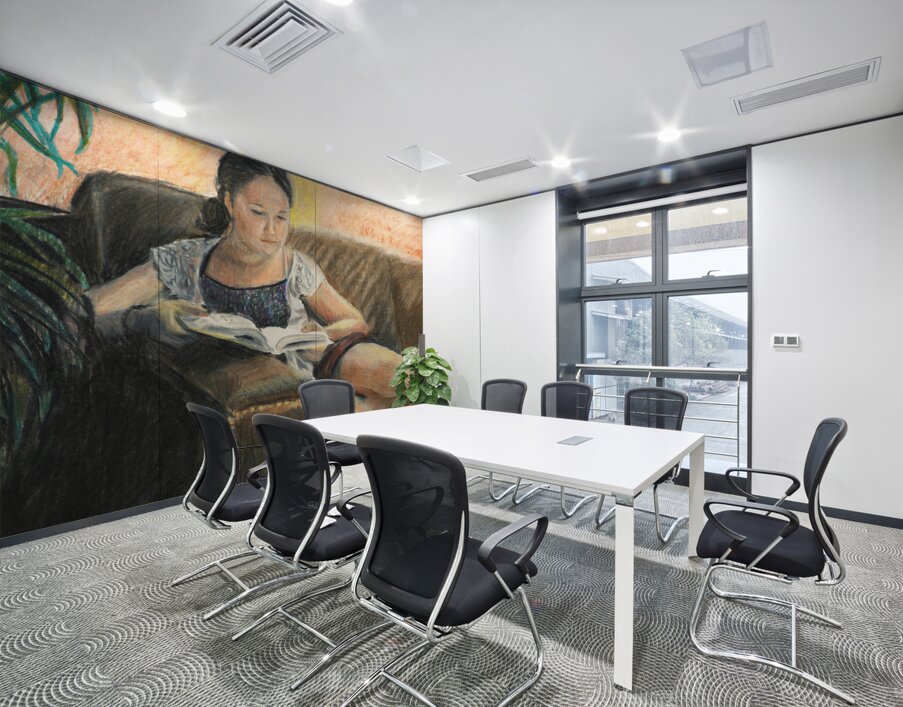 Girl Reading - Saturated Wall Printing