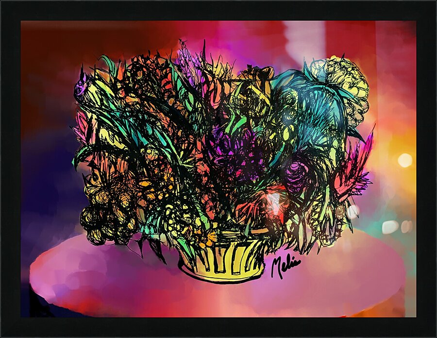 Wildflower Bouquet FINAL signed  2 Picture Frame print