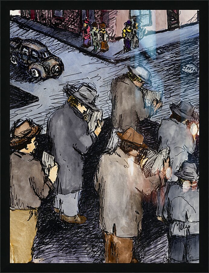 Dystopian Headlines 16x12 Marc  Melis   20250617 Picture Frame print