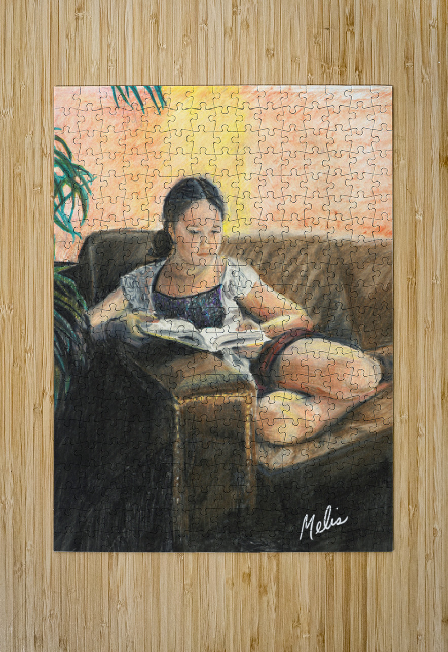 Girl Reading - Saturated Marc Melis Puzzle printing