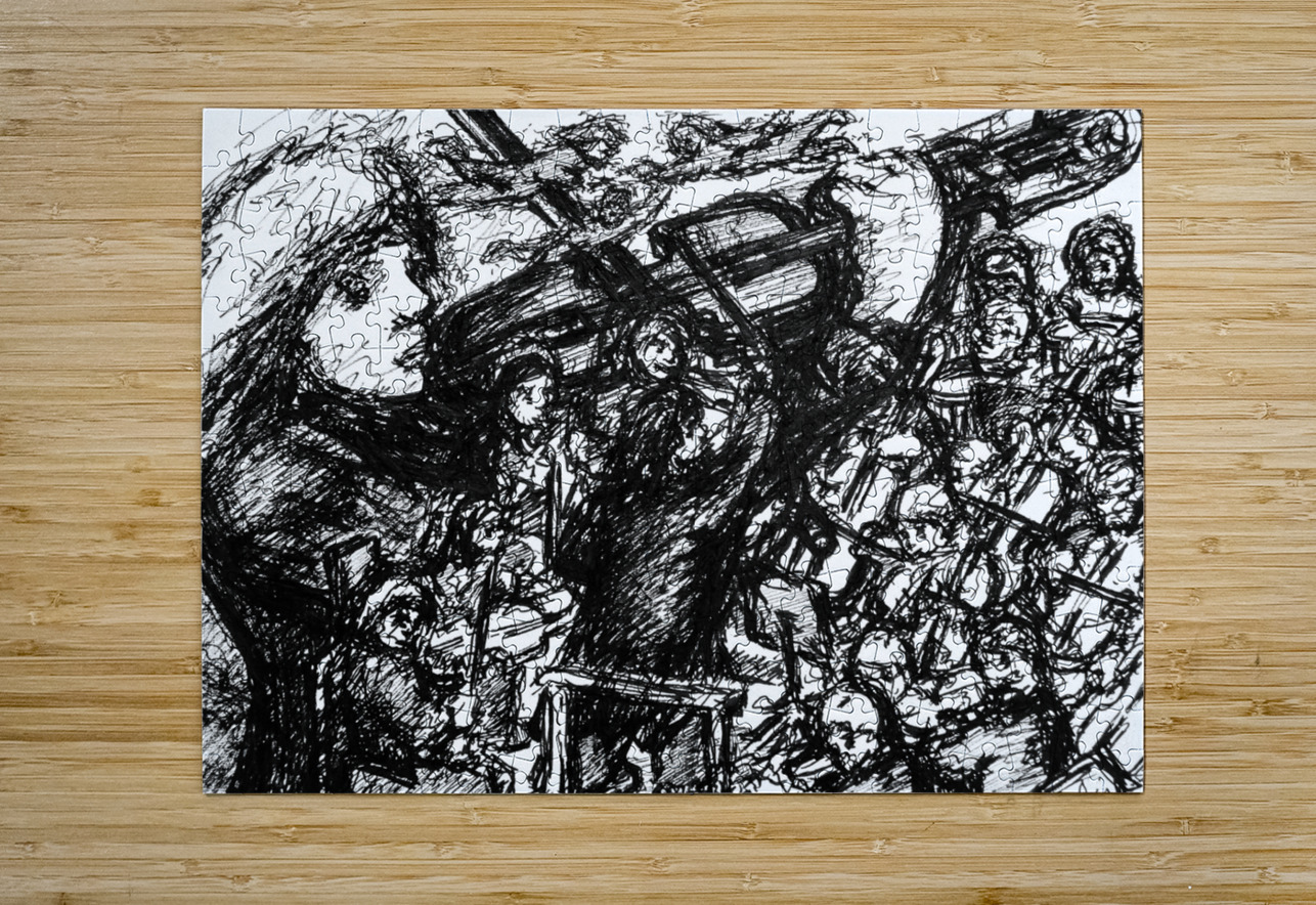 Violinist with Orchestra Marc Melis Puzzle printing