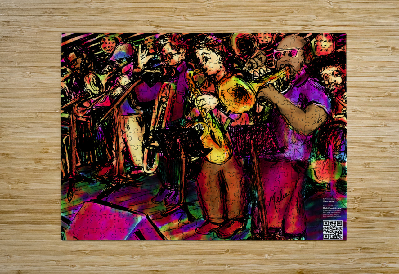 Bad Cactus Brass Band     West Alley BBQ   Mural Marc Melis Puzzle printing