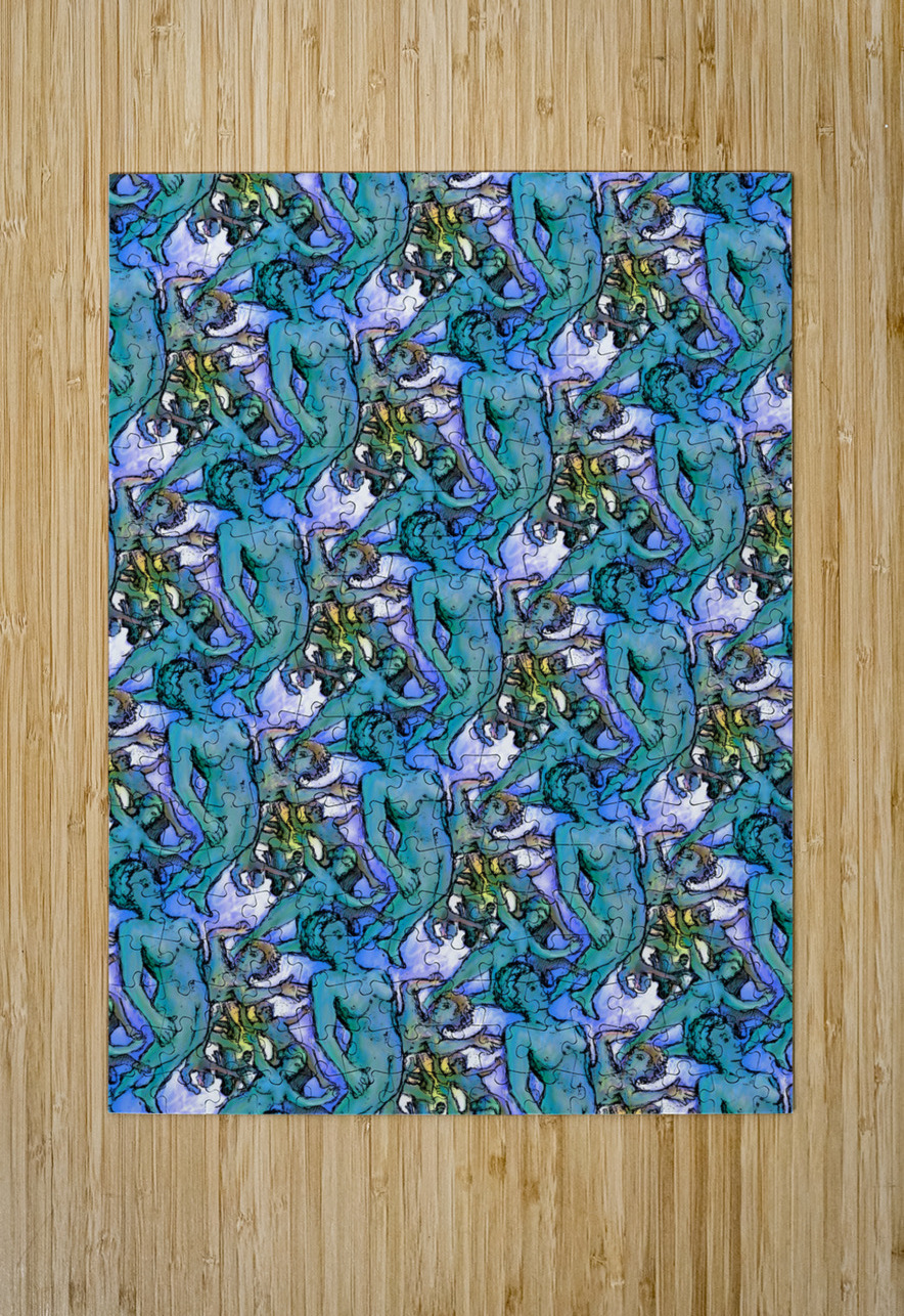 Free fall I     FINAL Patinated copper background Marc Melis Puzzle printing