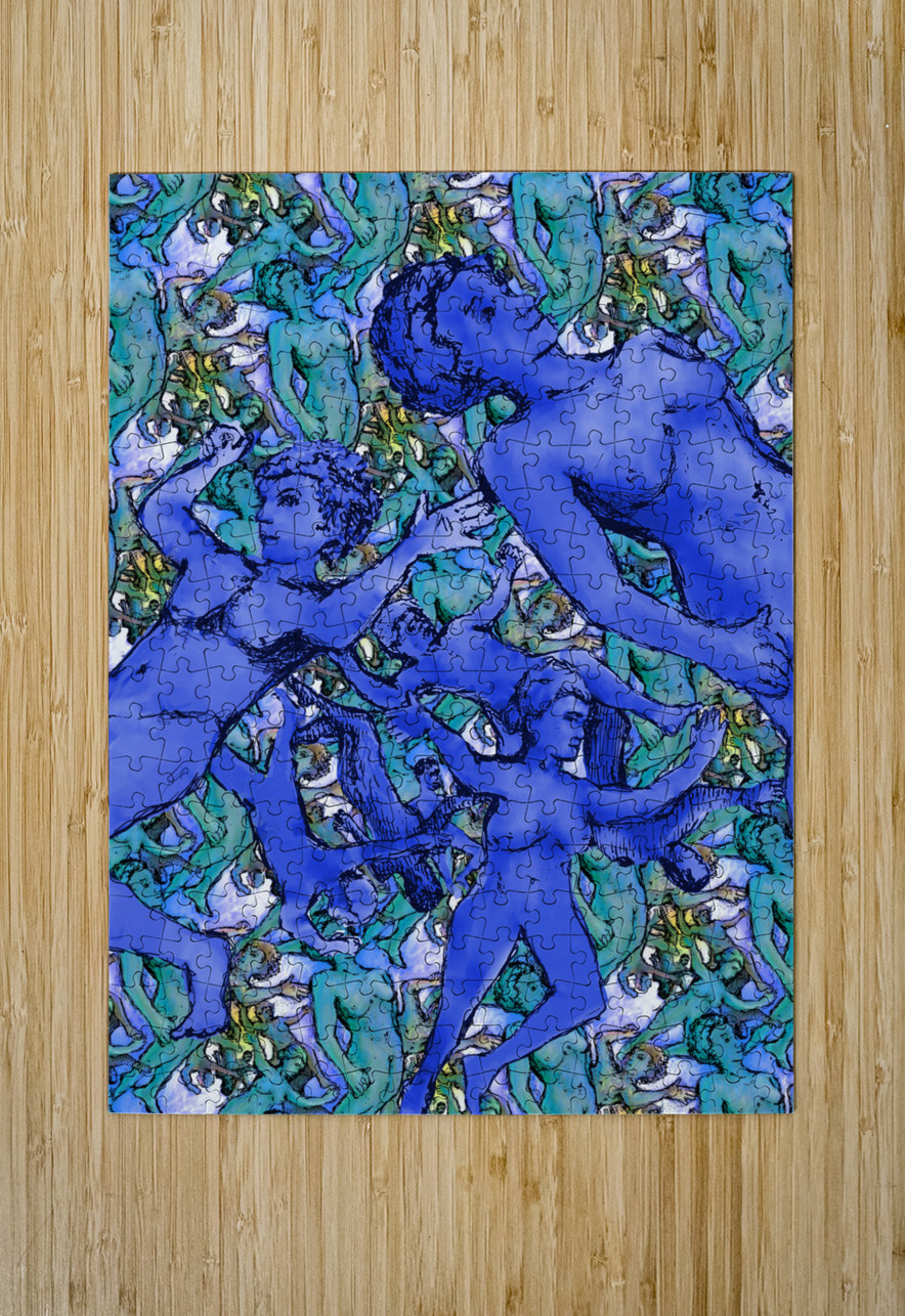 Free fall I     FINAL Patinated copper background Marc Melis Puzzle printing