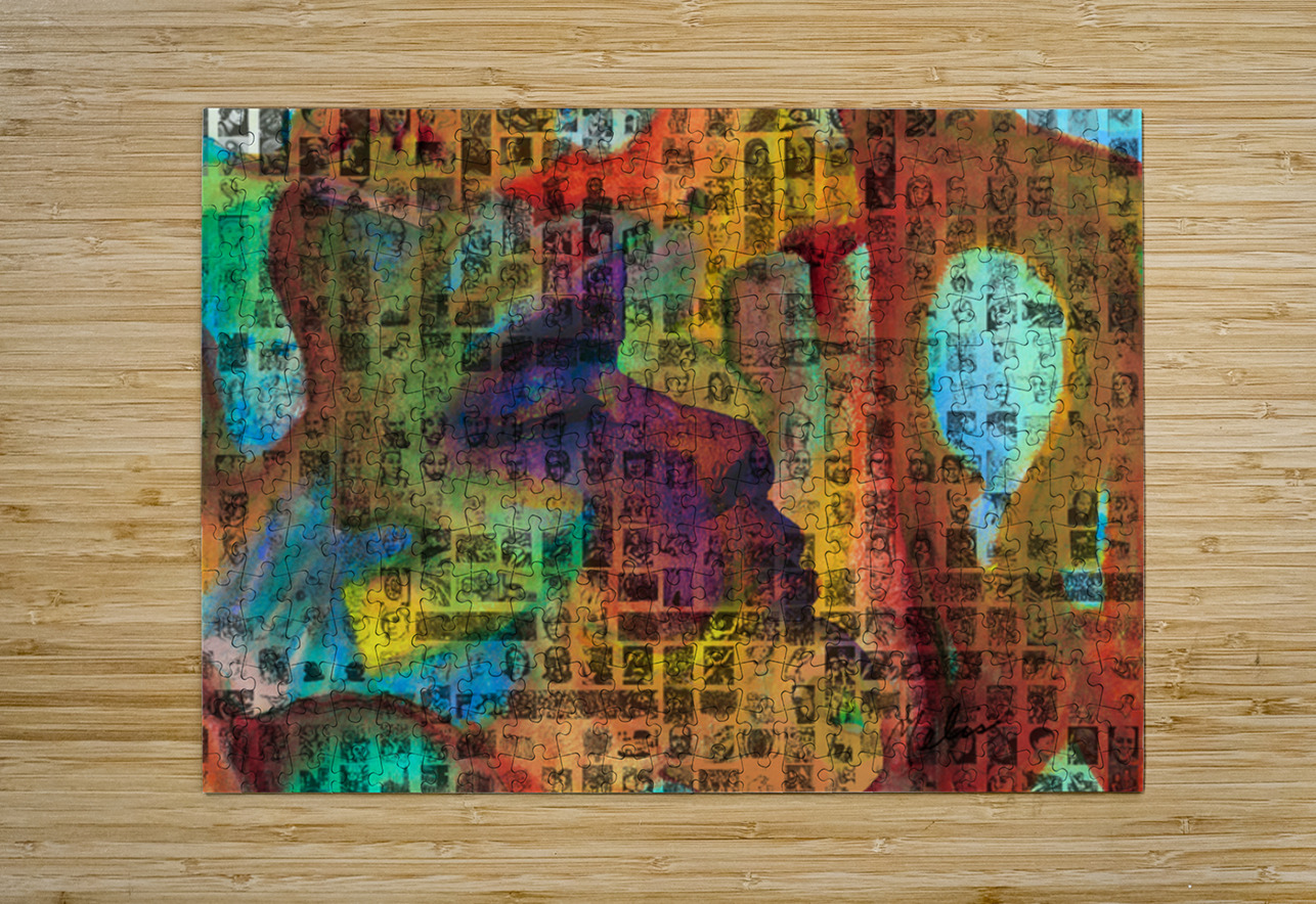 Mosaic silhouette abstract mango photo collage contact sheets FINAL Marc Melis Puzzle printing
