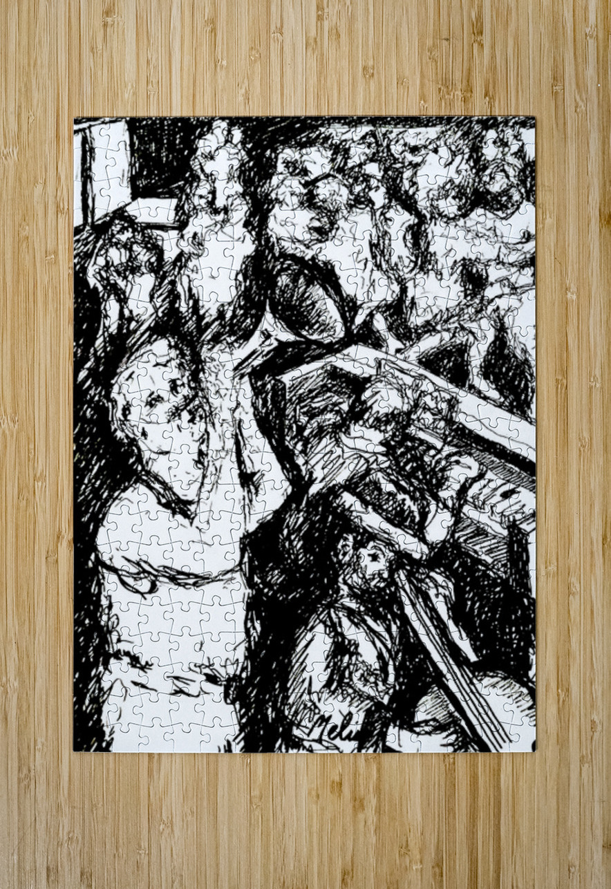 Jazz Nite   black and white     PSX 20250721 0905 Marc Melis Puzzle printing