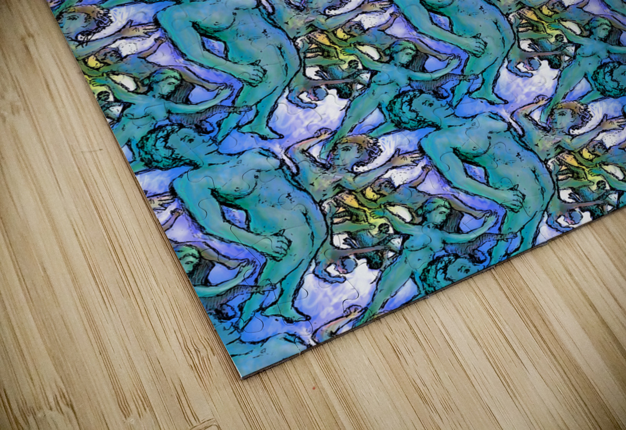 Free fall I     FINAL Patinated copper background Marc Melis Puzzle