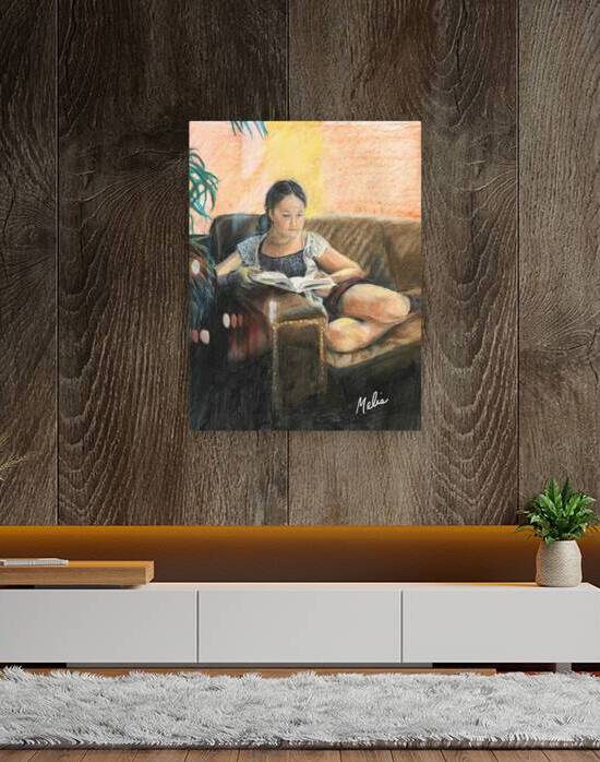 Girl Reading - Saturated by Marc Melis