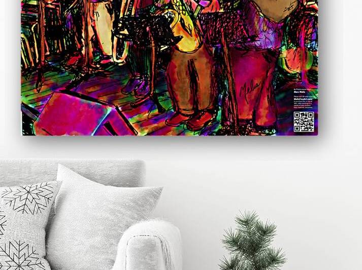 Bad Cactus Brass Band     West Alley BBQ   Mural by Marc Melis