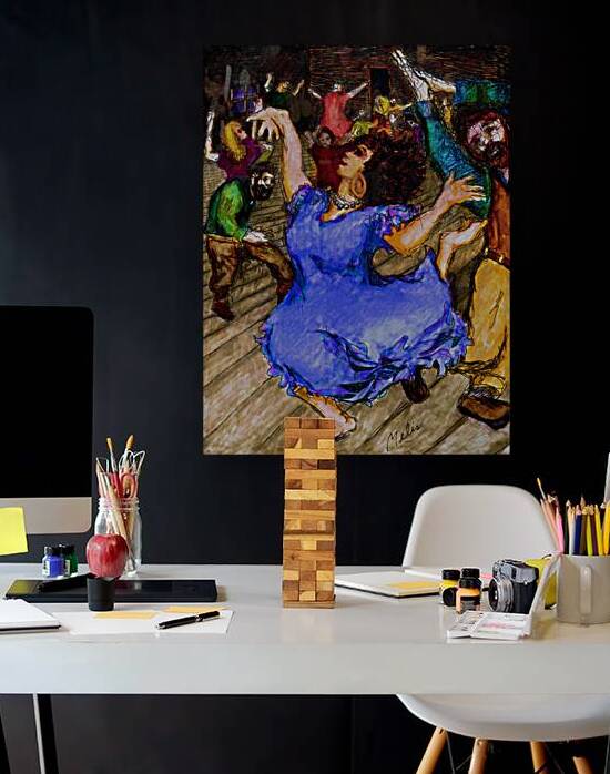 REVELRY 3  --- blueish-purple --- 60 x 80 by Marc Melis