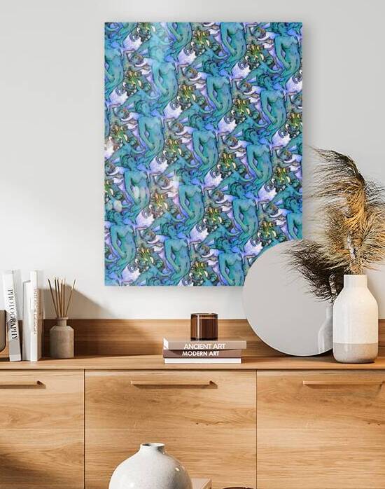 Free fall I     FINAL Patinated copper background by Marc Melis