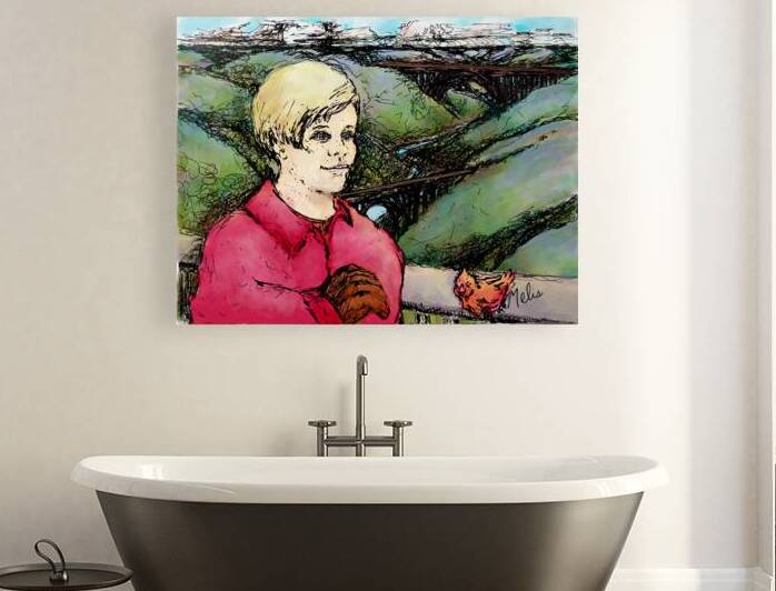 Child at New River   final 9 1 2024 final x 2 w by Marc Melis