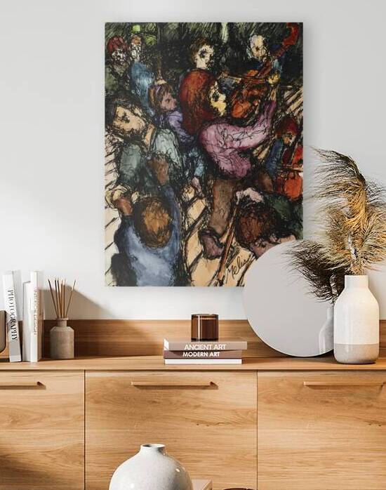 Shtetl Violinist  16x12 Marc  Melis   20250617 by Marc Melis