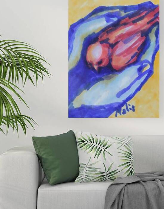 3 by 4 aspect ratio     Hands Hoding Bird     202 by Marc Melis