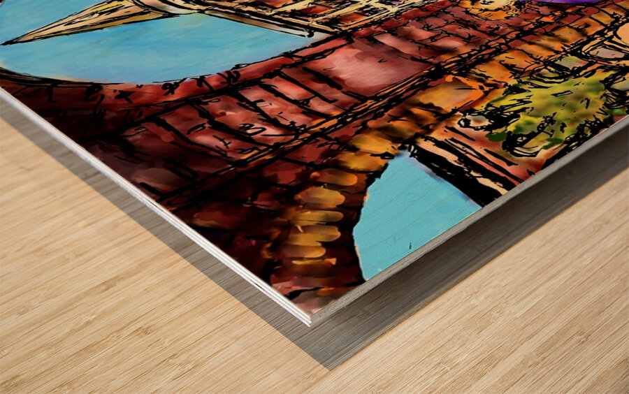 Weatherford Hotel Flagstaff   final x 6 jpg 7 Wood print