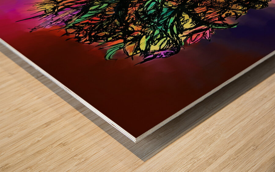 Wildflower Bouquet FINAL signed  2 Wood print