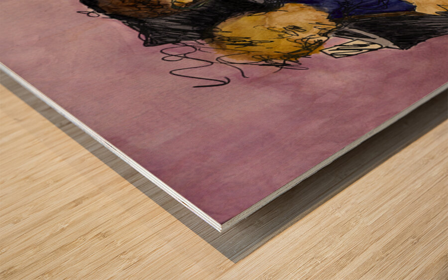 Maroon Jazz Trio 16x12 Marc  Melis   20250617   A Wood print